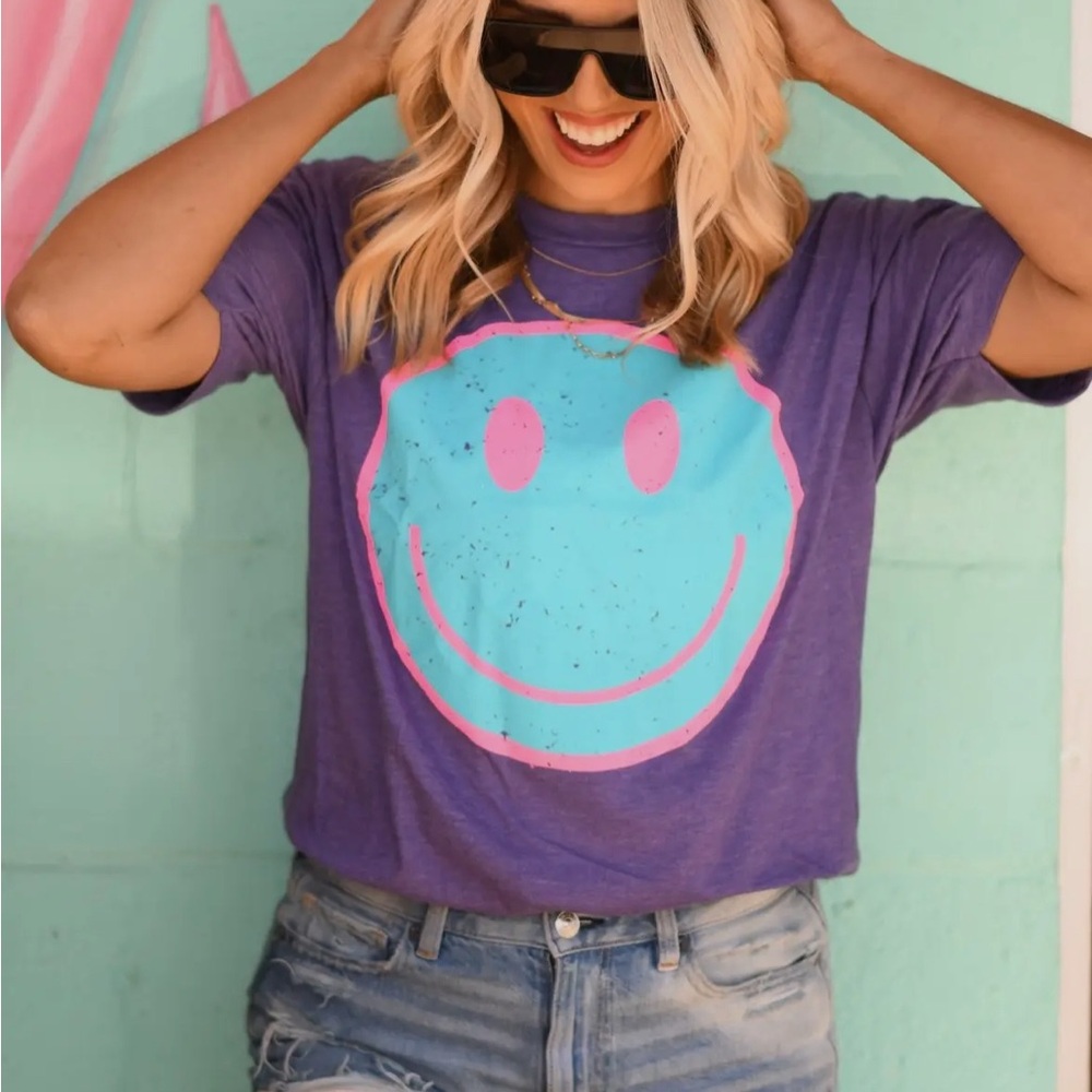 Purple Smiley Face T-Shirt